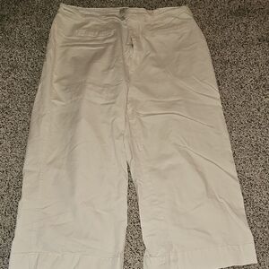 A New Day Wide leg cropped khaki chino pants 18w